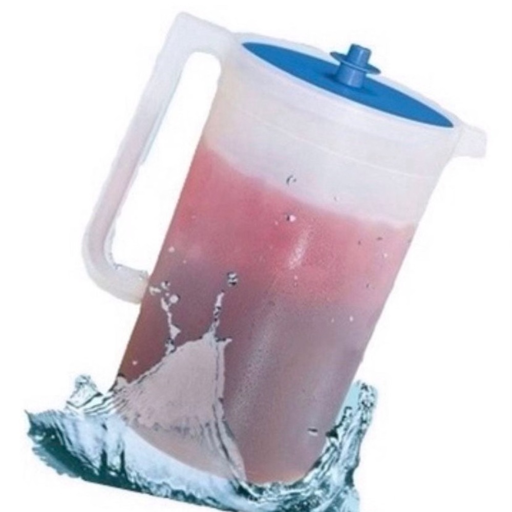 New Tupperware Jumbo Jug 4 Liter Clearly & Blue Lid